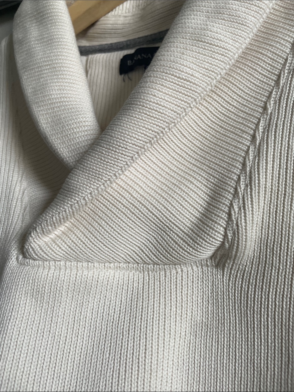 Banana Republic Cream Turtleneck Shawl Sweatshirt - Picture 3 of 7